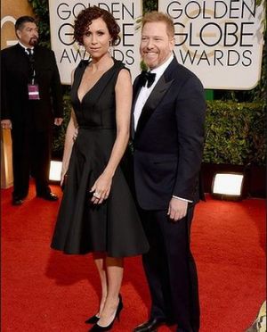 2014 Golden Globes - Red Carpet - Minnie Driver and Ryan Kavanaugh